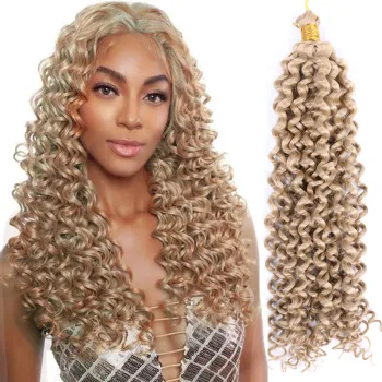 Onst Crochet mechesd couleur pour tress14 22 Inch 22 strands Marly bob Freetress water wave Bulk Hair Synthetic Curly Braids
