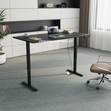Electric Height Adjustable Desk Single Motor Standing Desk With wooden Tabletop table for study