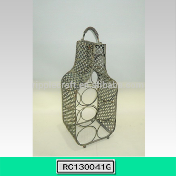 Wrought Iron Hanging Metal Wine Storage Rack Home Decoration
