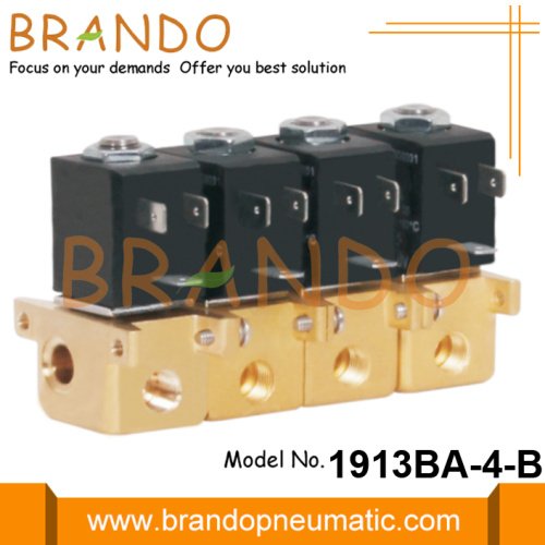 4 Group Brass Electric Solenoid Valve Combination