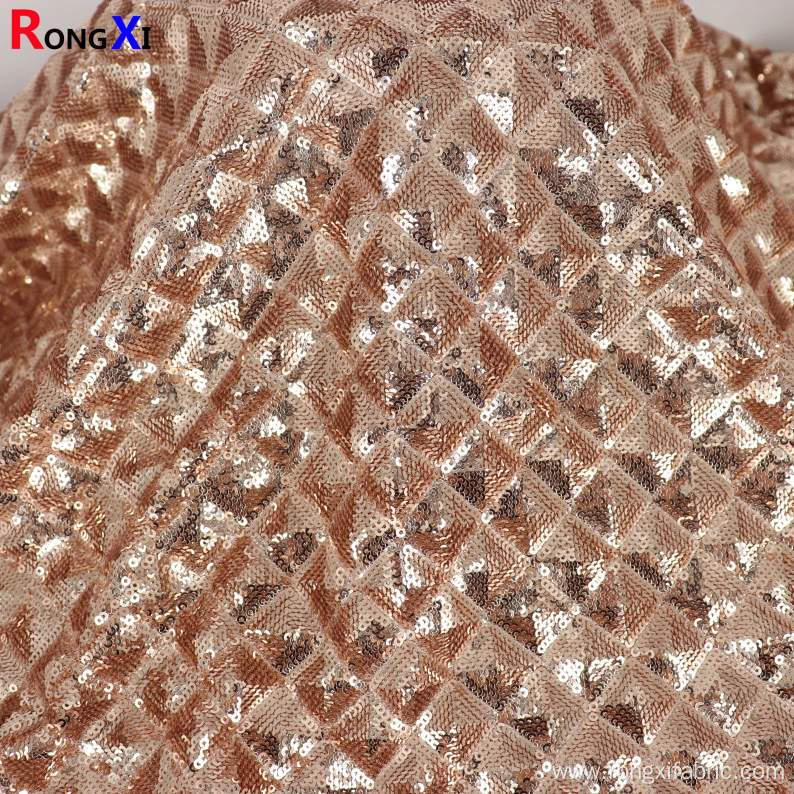 New Design Teardrop Shaped Large Sequin Fabric