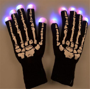 Knitting print party LED gloves