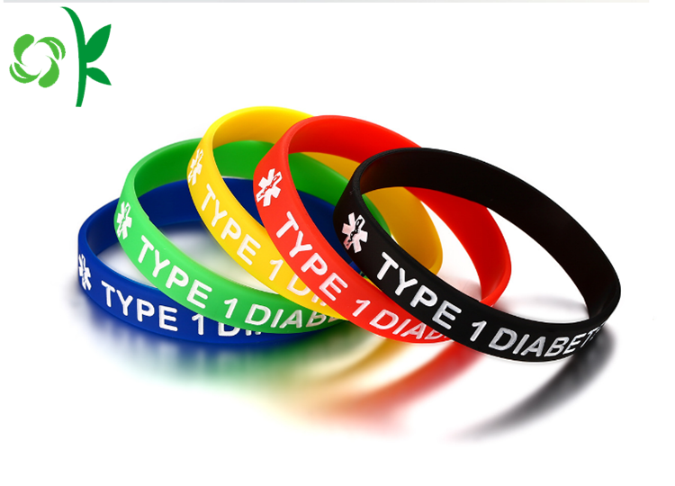 Hot Sales Red Custom Wristband Engraved Silicone Bracelets