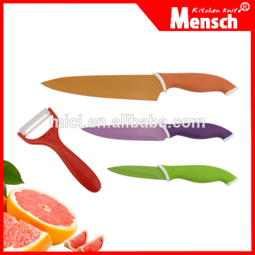 4pcs beautiful and wonderful coating nonstick knife