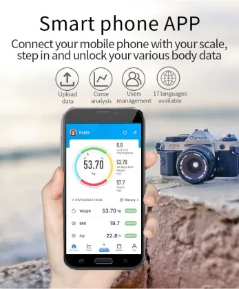 Smart 180kg/396lb Etekcity Digital Body Weight and Body Fat Bathroom Scale with BMI Calculator