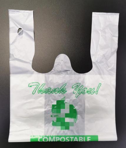 Bolsa de plástico compostada biodegradable a base de maicena