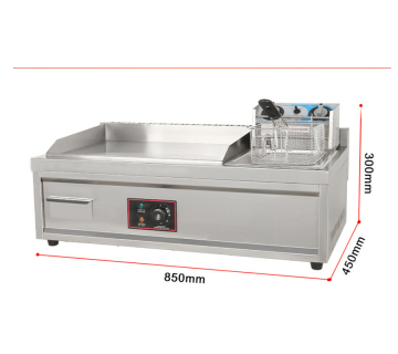 2021 Advanced Electric Griddle with Fryer: Industrial Commercial Kitchen Equipment - Stainless Steel, Perfect for Chicken, Potatoes & Chips
