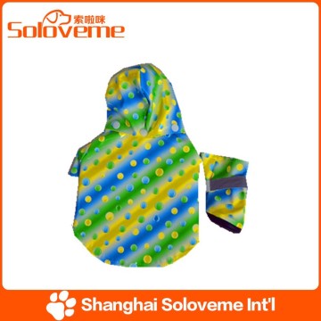 2015 Hot Selling Dog Colorful Raincoat Lovable waterproof dog clothes