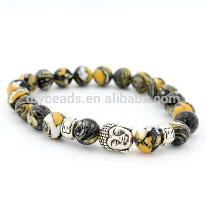 New fashion Bead bracelet with Buddha head charm