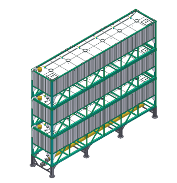SDDOM Horizontal Mobile Cement Silos - 50 Tons Small Bulk Powder Steel Cement Silo for Cement Storage
