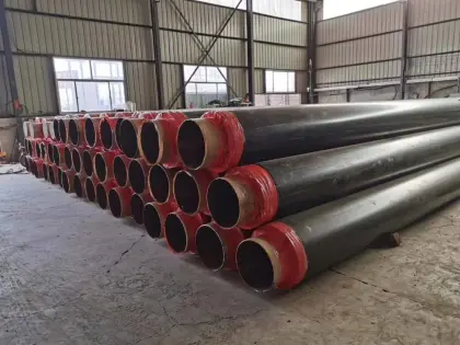 Heat Preservation Polyurethane insulation pipe steel jacket