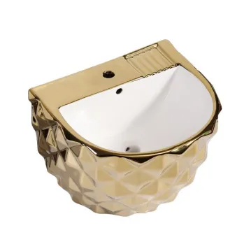 Luxury Wall-Mounted Clean Glaze Bathroom Sink