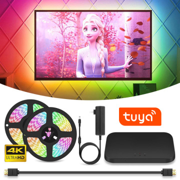 TUYA APP Control Screen with RGBIC TV LED Backlight and Background Light Synchronization on Sale