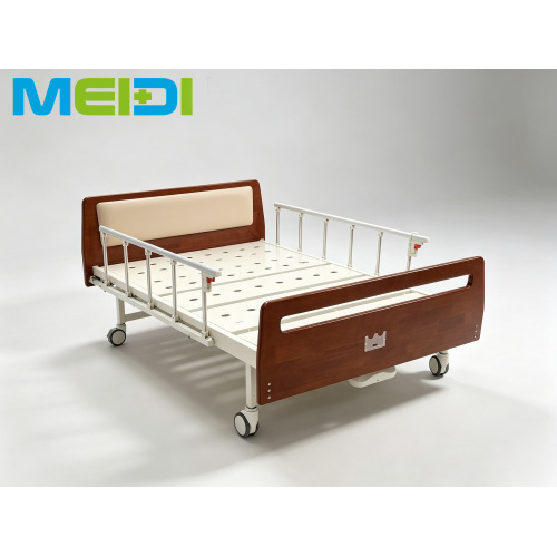 Wide Size Elderly Care Electric Hospital Bed, 3-Function Electric Adjustment, Solid Wood Headboard & Footboard, Nursing Home Reh