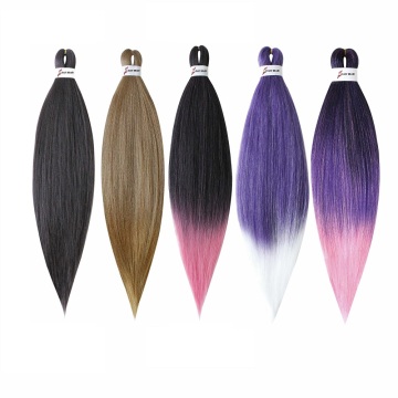 Ombre Spetra Easy Braid Prestretched Braiding Hair Synthetic Yaki Bulk For Crochet Hair Extension Pre Stretched Braiding Hair