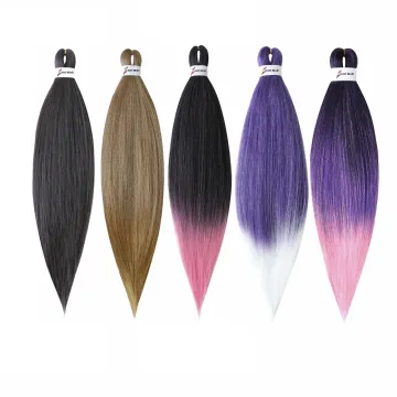 Ombre Spetra Easy Braid Prestretched Braiding Hair Synthetic Yaki Bulk For Crochet Hair Extension Pre Stretched Braiding Hair