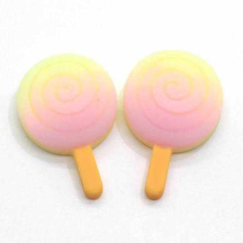 Kawaii Gradient Color Resin Popsicle Charm For Scrapbooking Decoration Crafts Hair Bow Center Σκουλαρίκι Κολιέ κρεμαστό κόσμημα