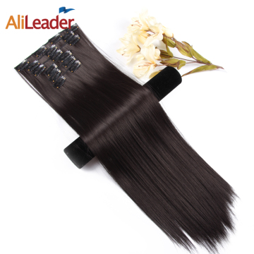AliLeader  Wholesale Price 22"  Hairpiece Clip In Hair Extensions For Women