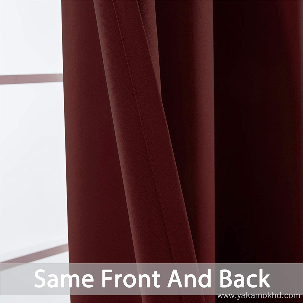 63 Inch Long Burgundy Red Curtains