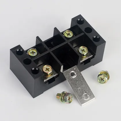 TB Series 60A Terminal Blocks - TBC-6003, TBC-6004, TBC-6006, TBC-6012 with Ear Plate Cover Screw Barrier