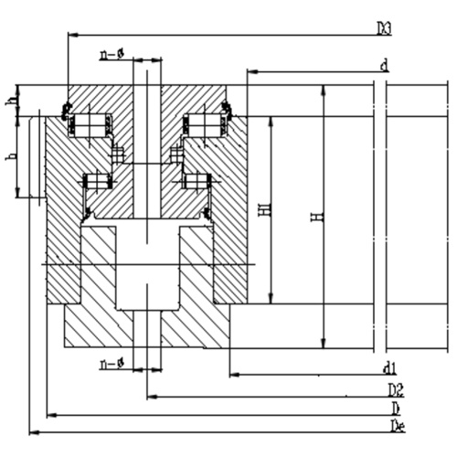 外圈带齿六列圆柱滚子转盘