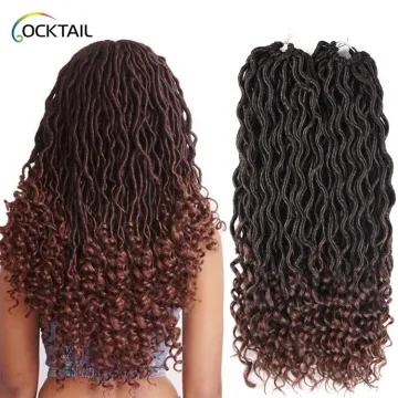 thick messy wavy goddess faux locs extensions, goddess dreadlocks faux locs crochet synthetic bulk hair for locs