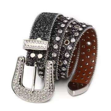 Rhinestone Diamond-Inlaid Hip-Hop Punk Fashion Men's Belt