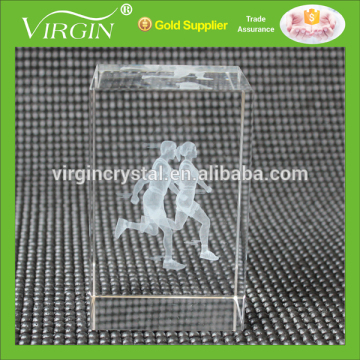 3D laser crystal engraving glass block gifts