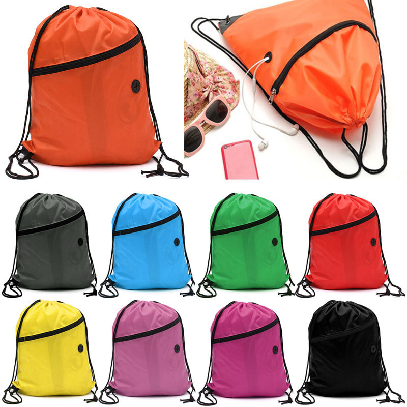 Nylon Drawstring Shoulder Pouches