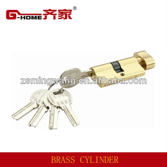 65mm euro standard brass cylinder with 5 keys