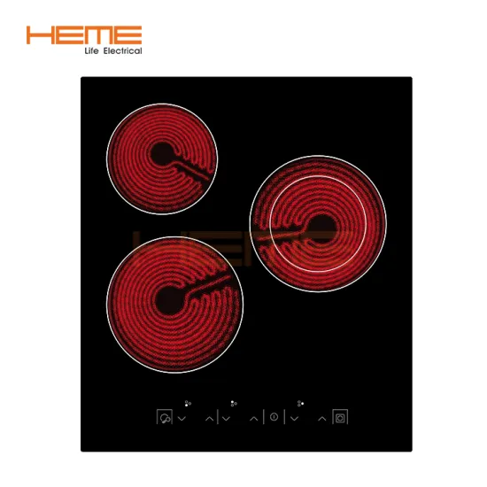 High Quality 3-Zone Black Ceramic Glass Cooktop Stove with CB