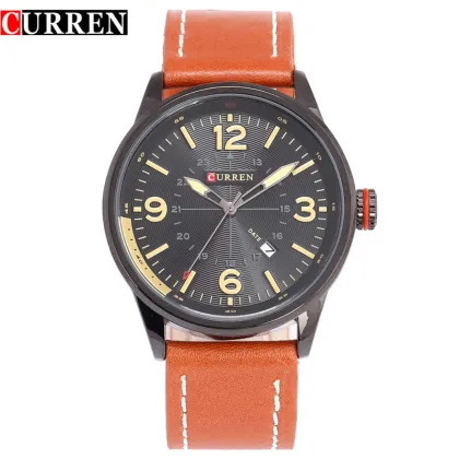 genuine leather strap watch hottest quartz watch