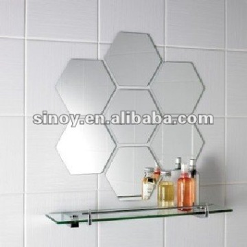 SINOY hexagon decorative adhesive bathroom mirror tiles