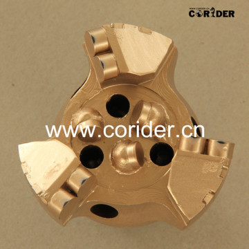 pdc drag bit,steel tooth 3 blads drag bit , 3 blades PDC bit