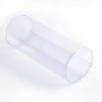 customize Clear plastic cylinder packaging container with lid and transparent plastic tube