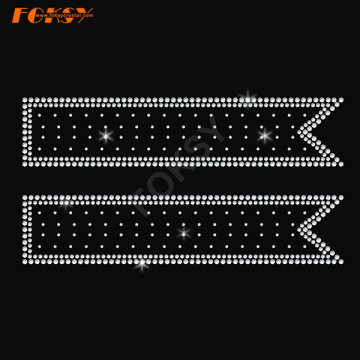 Beautiful Rhinestone Heat Transfer Cheer Bow Motif