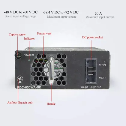 PDC-650WA-BE 650W DC PoE Power Supply