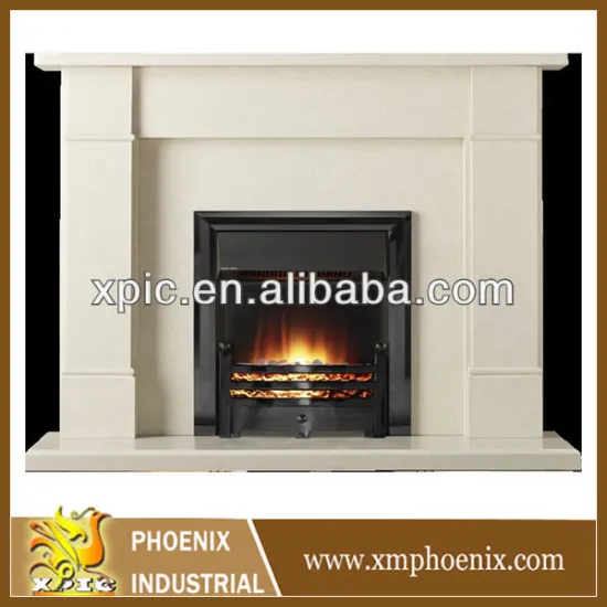 electric fireplace in marble marble fireplace surround