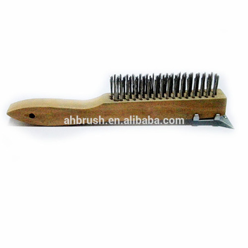 steel wire cleaning brush wooden handle wire industrial cleaning brush