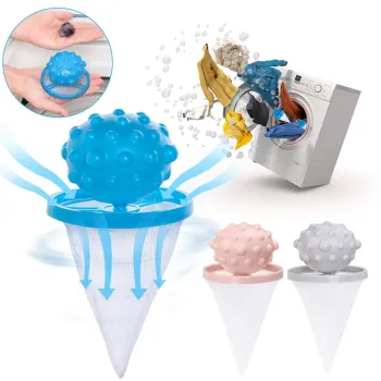 Reusable Ball Shape Washer Filter Mesh Pouch Cleaning Balls Bag Dirty Fiber Collector Washing Machine Filter Laundry Balls Discs