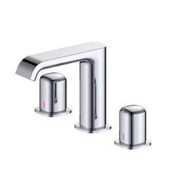 ສອງ Handles 3 Holes Bathroom Faucet