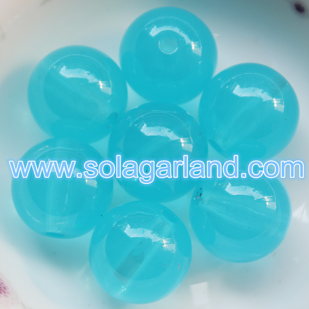 16MM Acrylic Round Translucent Candy Beads