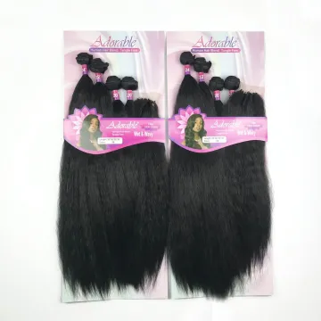 Wholesale Cheap Wet&Wavy Synthetic Hair wtih Closure 20" to 24" in a pack