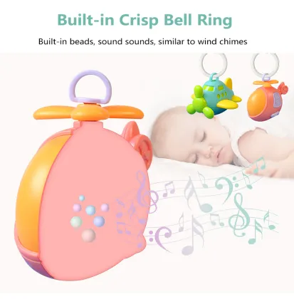 1 Baby Rattle Cute Cartoon Baby Rattle Airplane Hand Rattle Early Education Musical Instrument Toy Sweet Ringtone Random Color