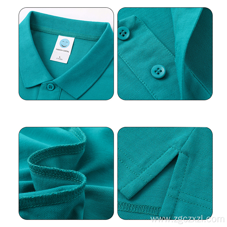 Pure cotton high-end business solid color polo shirt