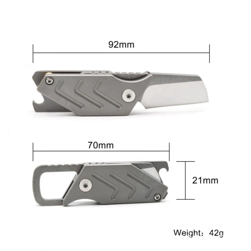 Cina Mini coltellino tascabile pieghevole in titanio minimalista Produttori
