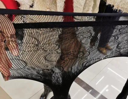 2024 Custom G or F Brand Logo Fishnet Tights with Letter Print