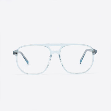 Double bridge Acetate Unisex Blue Light Eyeglasses