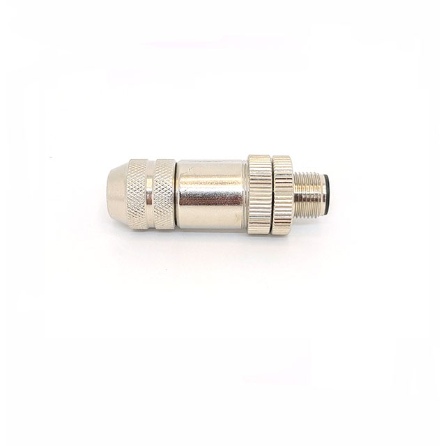 M12 shielded plug connector