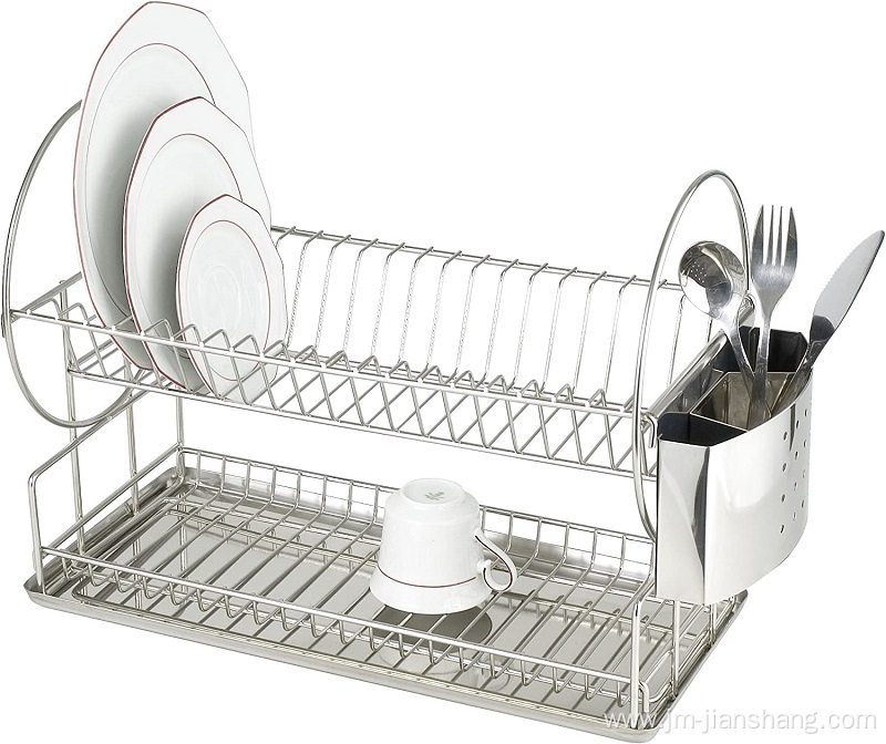 2 Tier 304 Stainless Steel Detachable Dish Drainer